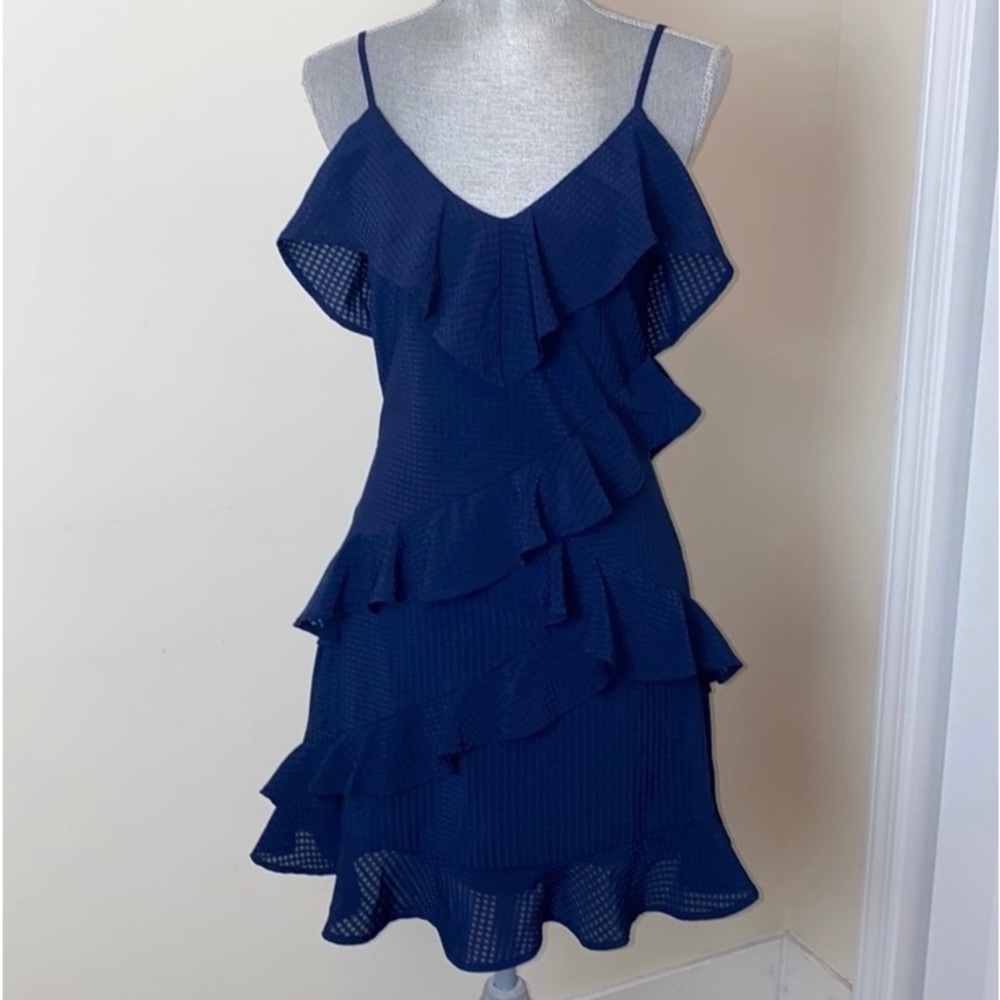 GB tiered navy dress size L